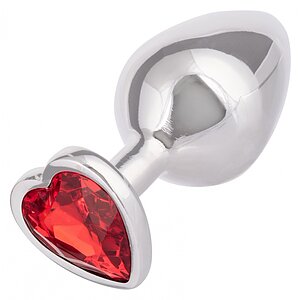 Jewel Large Ruby Heart Plug Rosu pe Vibreaza.ro