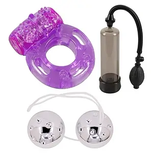 Kit Performanță și Plăcere: Pump, Bile și Inel Kit Performanță și Plăcere: Pump, Bile și Inel pe Vibreaza.ro