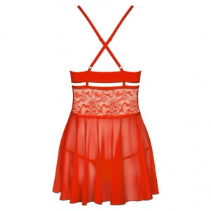 Lenjerie Babydoll Obsessive 838-BAB Roșu L-XL
