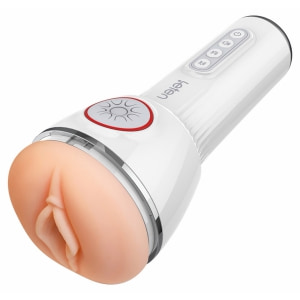 Leten SM340 Masturbator Reîncărcabil cu Sucţiune Și Vibraţie Alb pe Vibreaza.ro