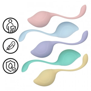 Loveline Pelvic Stem – Kit Kegel 5 Greutăți Discret Multicolor pe Vibreaza.ro