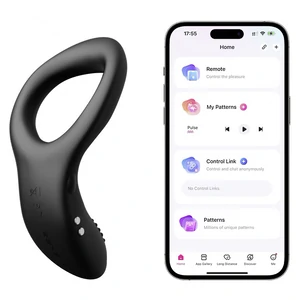 Lovense Diamo Vibrating Ring Negru pe Vibreaza.ro