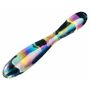 Lovetoy Double Delight - Jucărie Dublă Din Sticlă 23,2 cm Transparent pe Vibreaza.ro