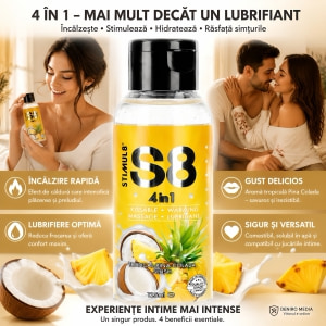 Lubrifiant cu Aromă Tropicală S8 Dessert Încălzitor 125 ml