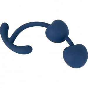 Magic Shiver Duo Bile Kegel — Silicon Catifelat 15,5 cm Albastru pe Vibreaza.ro