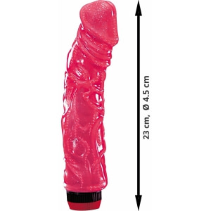 Vibrator Realist Big Jelly Flexibil pentru Punctul G Roz