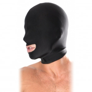 Mască Erotică pentru BDSM cu Gură Accesibilă Negru pe Vibreaza.ro