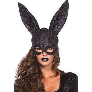 Masca Glitter Masquerade Rabbit Negru pe Vibreaza.ro