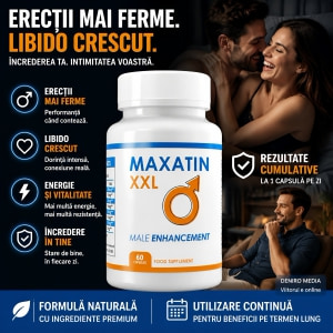Capsule Maxatin XXL pentru Erecții Mai Puternice 60buc