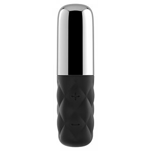 Mini Vibrator Satisfyer Sparkling Darling Chrome Negru pe Vibreaza.ro