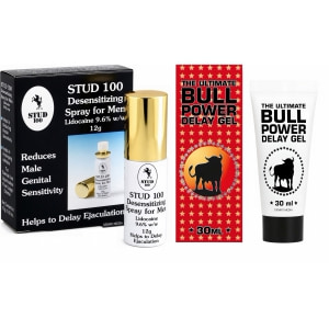 Pachet Spray Stud 100 Original + Gel Ejaculare Prematură Bull Power Delay 30ml pe Vibreaza.ro