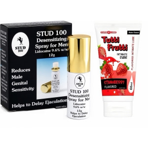 Pachet Spray Stud 100 Original + Lubrifiant Sex Oral Căpșuni 100ml pe Vibreaza.ro