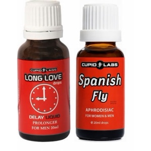 Pachet Picături Afrodisiace Spanish Fly 20ml + Picături Ejaculare Precoce Long Love 20ml pe Vibreaza.ro