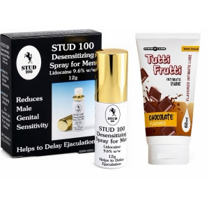 Pachet Spray Stud 100 Original + Lubrifiant Pentru Sex Oral Chocolate 100ml pe Vibreaza.ro