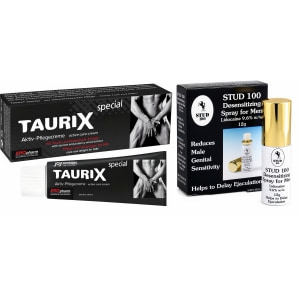 Pachet Cremă Stimulatoare Taurix Extra Strong 40ml + Spray Stud 100 Original pe Vibreaza.ro