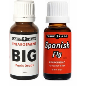 Pachet Picături Big Penis Drops 20ml + Picături Afrodisiace Spanish Fly 20ml pe Vibreaza.ro