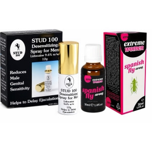 Pachet Afrodisiac Spain Fly Extreme Women + Spray Stud 100 pe Vibreaza.ro