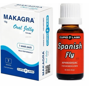 Pachet Stimulent Makagra Oral Jelly 10g + Picături Afrodisiace Spanish Fly 20ml pe Vibreaza.ro