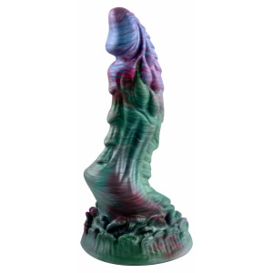 NMC Dildo 18,5 cm Din silicon Lichid, cupă De Aspirație Multicolor pe Vibreaza.ro