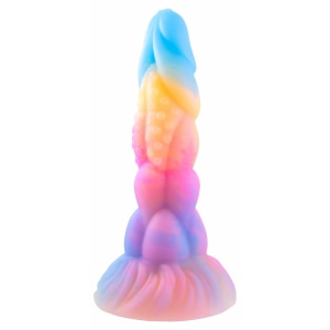 NMC Monster 20,3 cm — Dildo Silicon Fosforescent Multicolor pe Vibreaza.ro