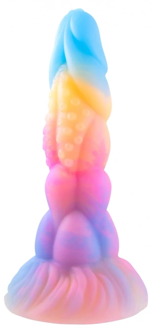 NMC Monster 20,3 cm — Dildo Silicon Fosforescent Multicolor pe Vibreaza.ro