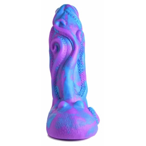Octophallus XR Brands – Dildo Din silicon 22.3 cm Mov pe Vibreaza.ro