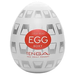 Ou TENGA Boxy Compact cu Textură Gradată  7cm Alb Ou TENGA Boxy Compact cu Textură Gradată  7cm Alb pe Vibreaza.ro