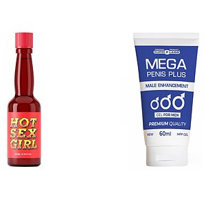 Pachet Afrodisiac Hot Sex Girl 20ml Și Gel Mărire Penis Mega Penis Plus 65ml pe Vibreaza.ro