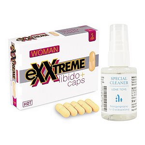 Pachet Capsule Femei eXXtreme Libido Afrodisiac 5buc + Special Cleaner Love Toys 50ml pe Vibreaza.ro