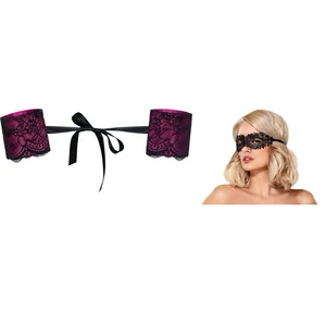 Pachet Cătușe Obsessive Roseberry Mov + Mască Obsessive A710 Negru Pachet Cătușe Obsessive Roseberry Mov + Mască Obsessive A710 Negru pe Vibreaza.ro