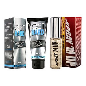 Pachet Cremă Erecție Get Hard 100ml + Spray Erecție Spray M-Up 22ml pe Vibreaza.ro
