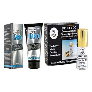 Pachet Cremă Erecție Get Hard 100ml + Spray Stud 100 Original pe Vibreaza.ro