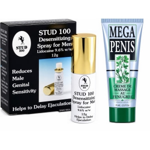 Pachet Cremă Mărire Mega Penis 75ml + Spray Stud 100 Original pe Vibreaza.ro