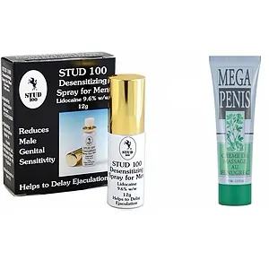 Pachet Crema Marire Mega Penis + Spray Stud 100 Original pe Vibreaza.ro
