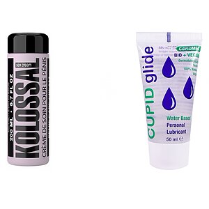 Pachet Crema Marire Penis Kolossal 200ml + Lubrifiant Bio Cupid Glide pe Vibreaza.ro