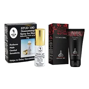 Pachet Cremă Mărirea Penisului Titan Gel Original + Spray Stud 100 Original Pachet Cremă Mărirea Penisului Titan Gel Original + Spray Stud 100 Original pe Vibreaza.ro