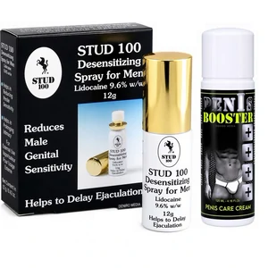 Pachet Cremă Pentru Potență Penis Booster 125ml + Spray Stud 100 Original pe Vibreaza.ro