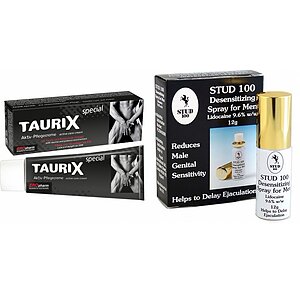 Pachet Crema Stimulatoare Taurix Extra Strong + Spray Stud 100 Original pe Vibreaza.ro