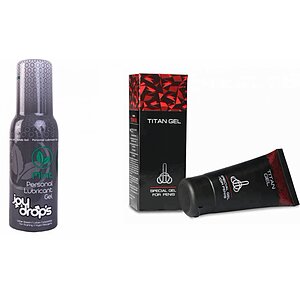 Pachet Crema Titan Gel + Lubrifiant Joy Drops Mint pe Vibreaza.ro