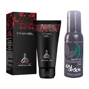 Pachet Cremă Titan Gel + Lubrifiant Joy Drops Mint pe Vibreaza.ro