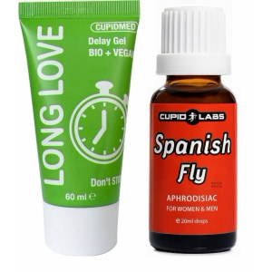 Pachet Gel Ejaculare Precoce Long Love 50ml + Picături Afrodisiace Spanish Fly 20ml pe Vibreaza.ro