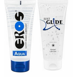 Pachet Lubrifiant Eros Aqua 200ml + Lubrifiant Just Glide Anal 200ml pe Vibreaza.ro