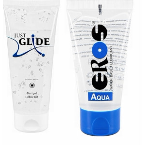 Pachet Lubrifiant Just Glide Anal + Lubrifiant Eros Aqua 50ml pe Vibreaza.ro