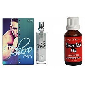 Pachet Parfum cu Feromoni Pheromen 15ml + Picaturi Afrodisiace Spanish Fly 20ml pe Vibreaza.ro