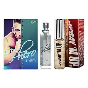 Pachet Parfum cu Feromoni Pheromen 15ml + Spray Erecție Spray M-Up 22ml pe Vibreaza.ro