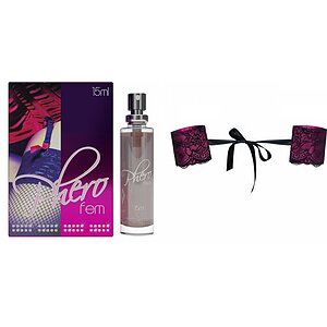 Pachet Parfum Feromoni PheroFem + Catuse Obsessive Roseberry Mov pe Vibreaza.ro