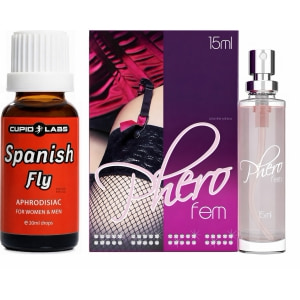 Pachet Parfum Feromoni PheroFem + Picături Afrodisiace Spanish Fly pe Vibreaza.ro