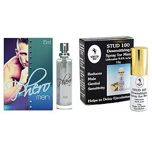 Pachet Parfum Feromoni Pheromen 15ml + Spray Stud 100 Original pe Vibreaza.ro