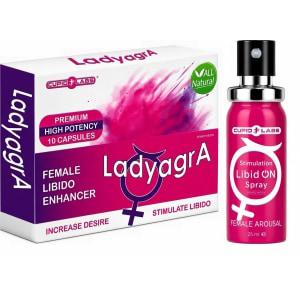 Pachet Pastile Libido Ladyagra 10buc + Spray Femei LibidON 30ml pe Vibreaza.ro