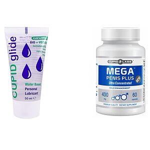 Pachet Pastile Marirea Penisului Mega Penis Plus + Lubrifiant Bio Cupid Glide pe Vibreaza.ro